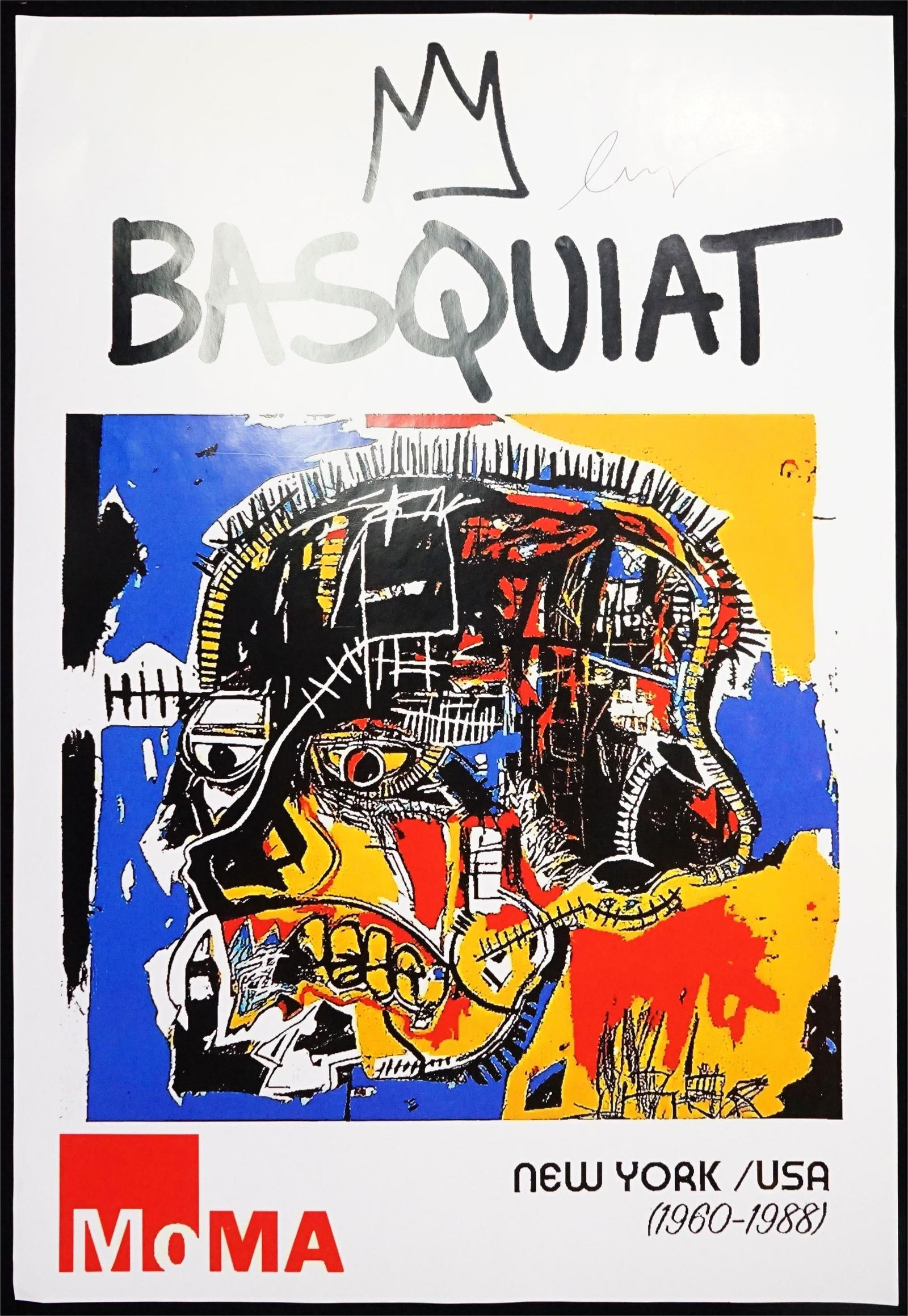Attributed to Jean-Michel Basquiat Signed Poster (1 of 7)
