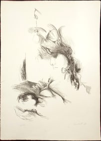 Silvio Benedetto  'Face' 1966 Signed Lithograph