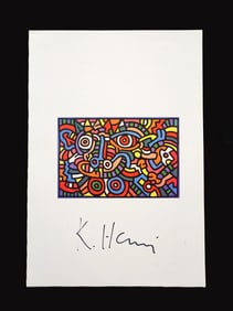 After Keith Haring Exhibition Flyer Silkscreen on Paper