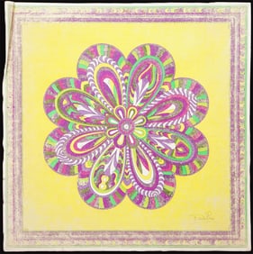 Mandala Art on Paper Print By  Emilio Pucci