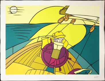 Valerio Adami: "Il Marinaio" - Lithograph