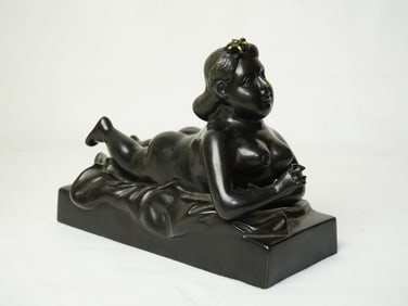 Attributed to Fernando Botero 'Woman Smoking'