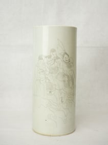 Chinese Carved Porcelain Hat Stand,Qing Dynasty