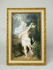 'Diana The Huntress' Porcelain Plaque, 19th Century