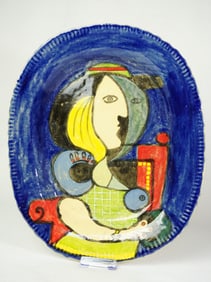 After Picasso,Amora Mexican Pottery Platter