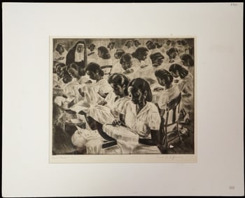 Irwin D. Hoffman (Am., 1901-1989), Lace Makers, Puerto Rico