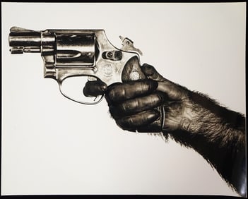 Albert Watson, Monkey With Gun, Archival Pigment Print