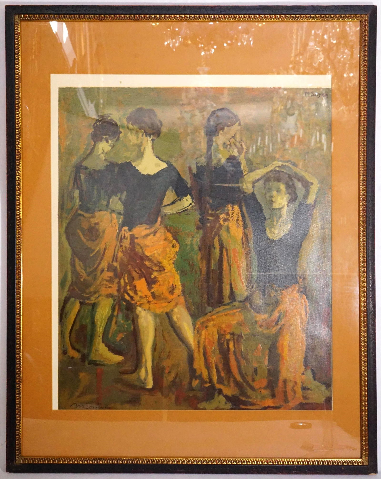 Moses Soyer (American, 1899-1974) Four Dancers: Approximate size:frame 27x34 in/image 20x24 Shipping: We offer in-house shipping services for most small items. This means that we will take care of packing and shipping the items directly to you. For