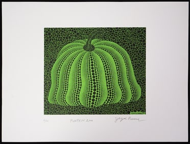 Yayoi Kusama, "Pumpkin 2000 (Green)". Signed Screenprint