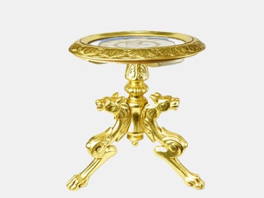 French Gilt Wood Stand With Porcelain top,Late 19th Century