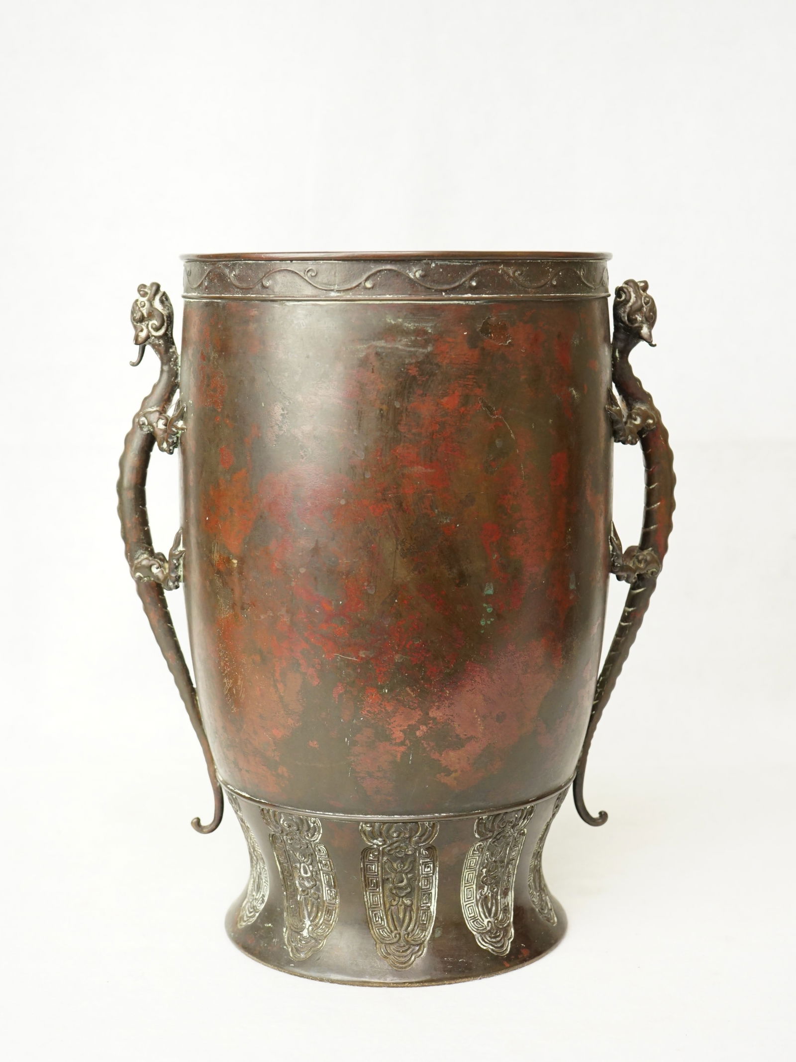 Japanese Bronze Vase With Dragon Handles and Signature, Meiji Period (1 of 7)