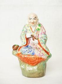 Chinese Famille Rose Figure of A Luohan
