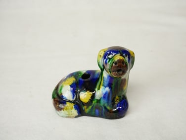 A Chinese Sancai-Glazed Dog-Form Water Dropper,18th Century
