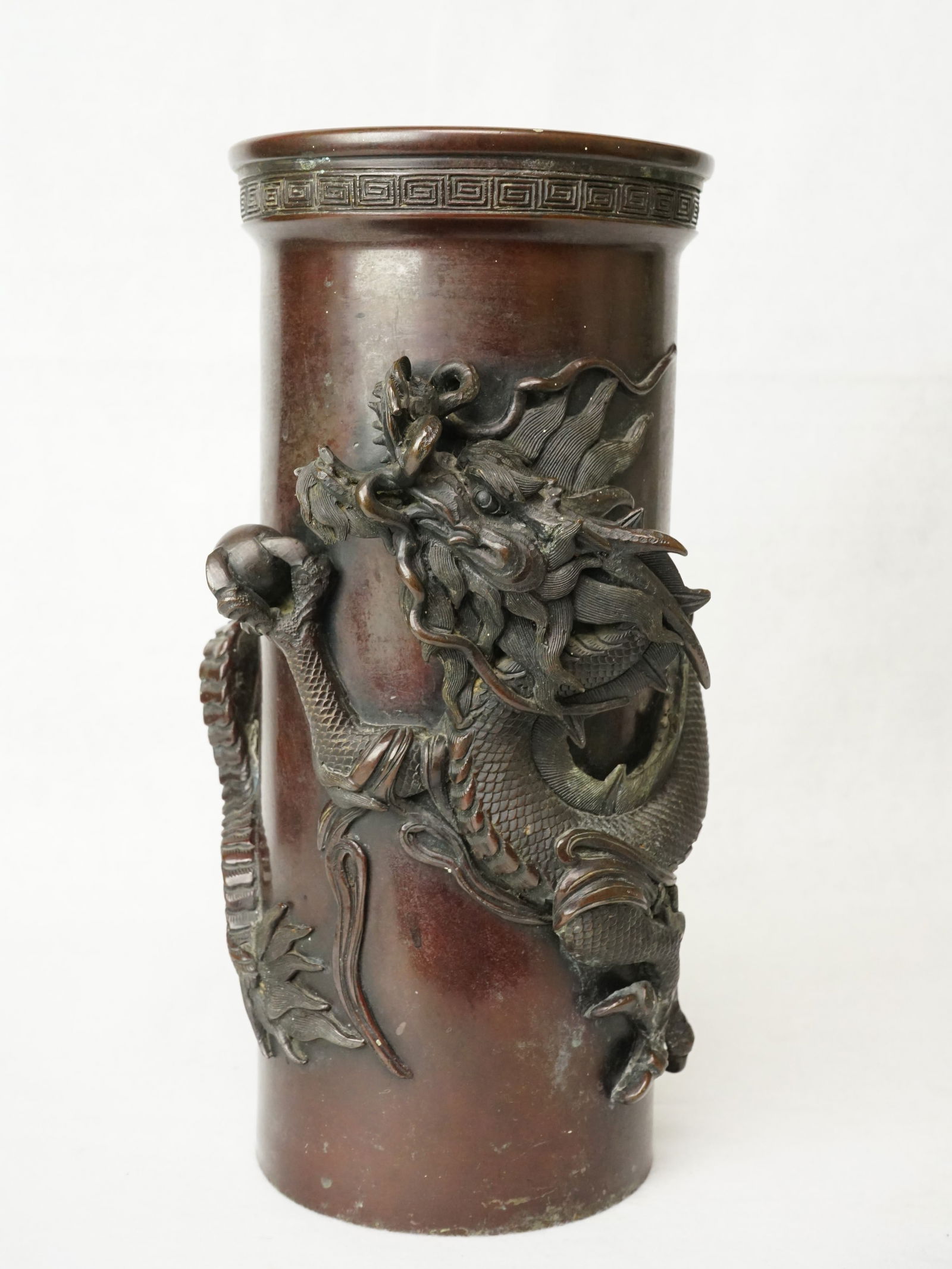 Japanese Bronze Dragon Vase,Meiji Period: Approximate size:H:12 in Shipping: We offer in-house shipping services for most small items. This means that we will take care of packing and shipping the items directly to you. For larger or speciali