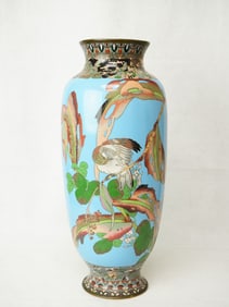 Japanese Cloisonne Vase,Meiji Period