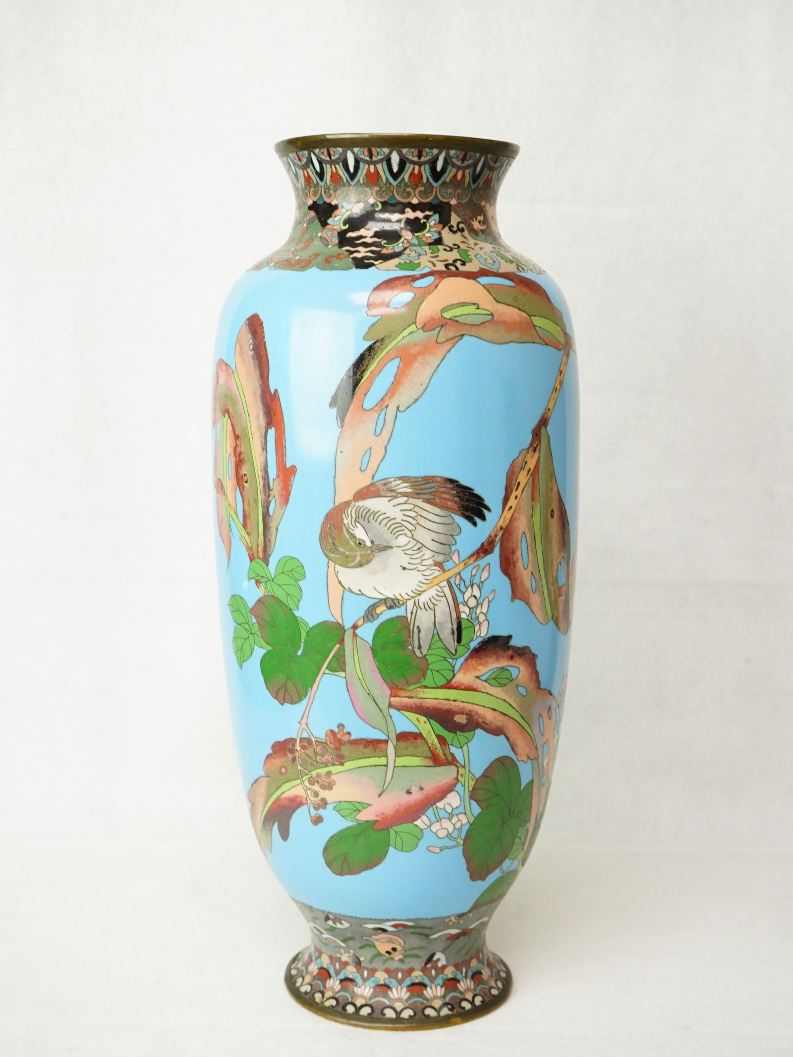 Japanese Cloisonne Vase,Meiji Period (1 of 9)