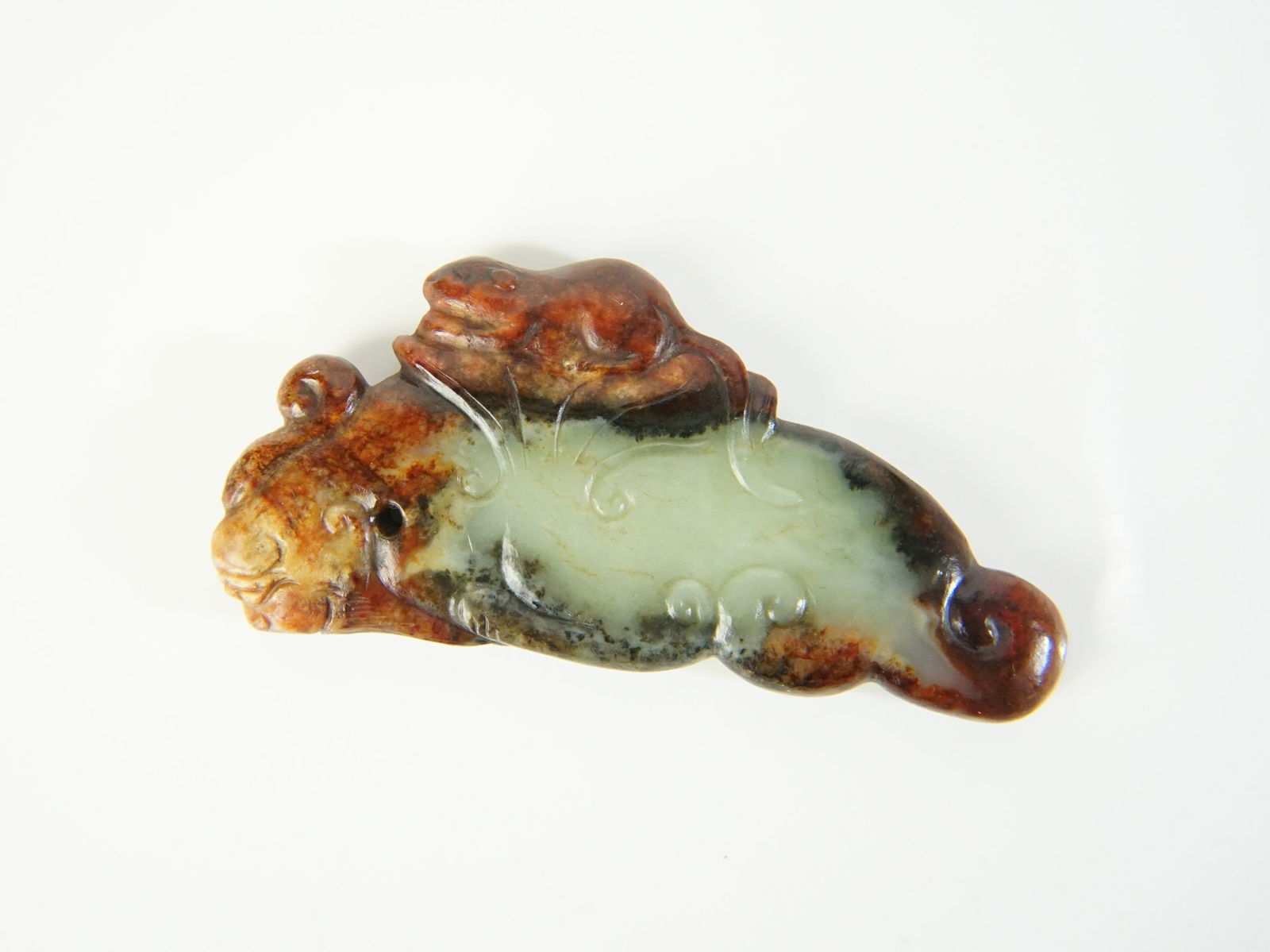 Chinese Carved Brown and Pale Grey Archaistic Jade Plaque, Qing Dynasty or Earlier (1 of 10)