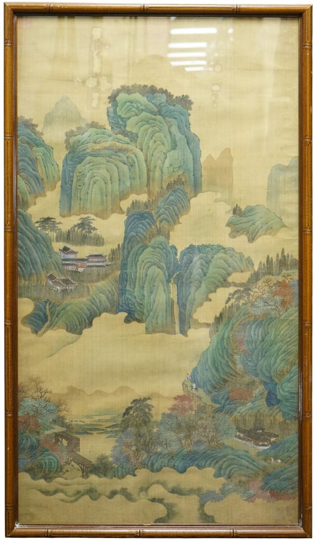Chinese Landscape Painting on Silk,Qing Dynasty (1 of 10)