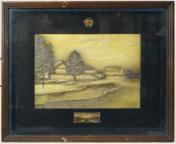 Japanese Bronze Plaque By Miyakatsu, Date 1964