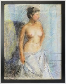 Charcoal Drawing of A Nude Woman
