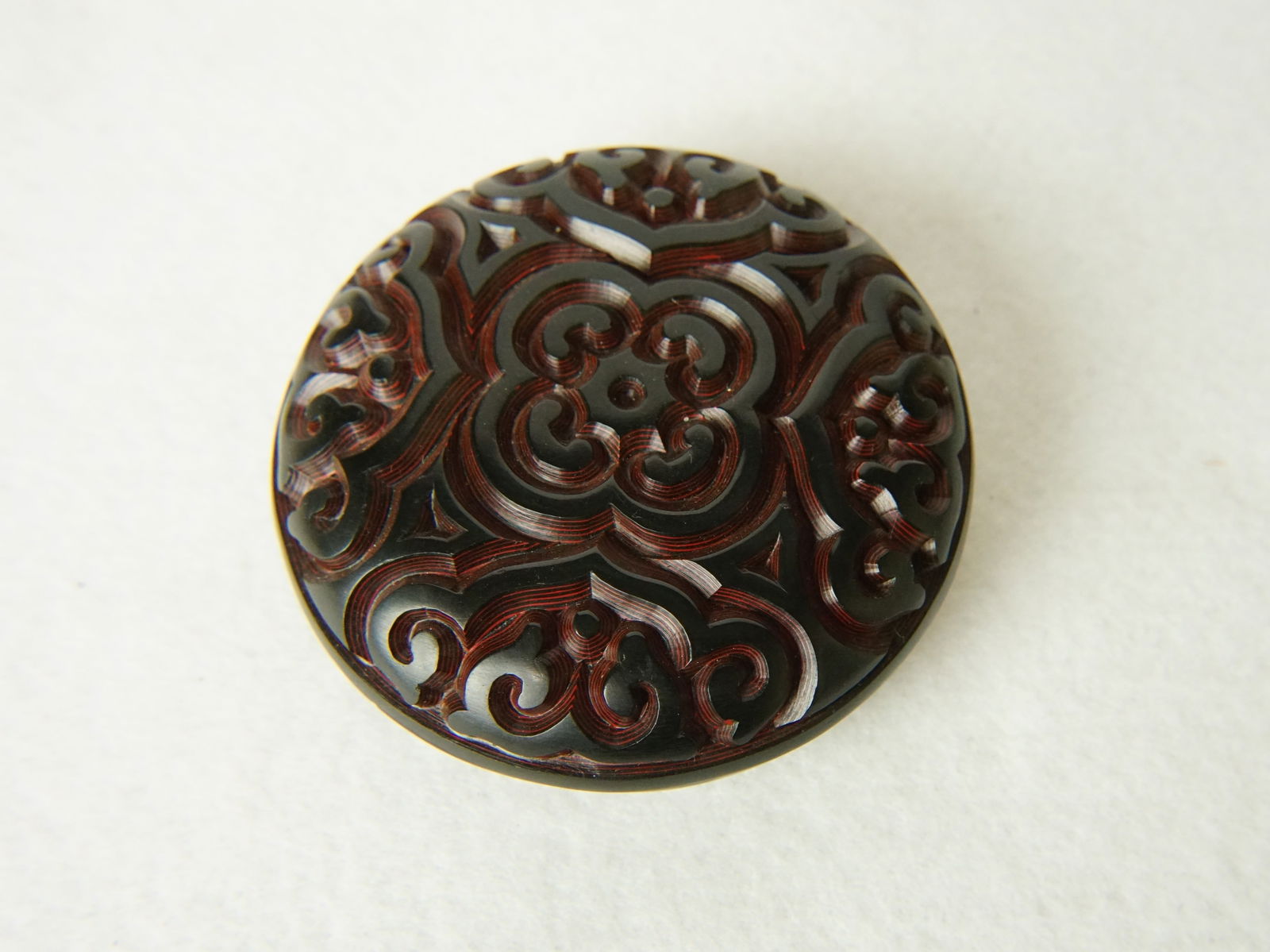 Chinese Black and Cinnabar  Lacquer Covered Box (1 of 5)