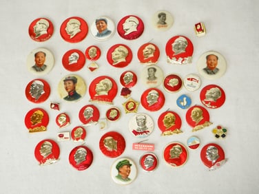 A Collection of Chinese Chairman Mao Badges