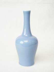 Chinese Clair De Lune Glaze Mallet Shaped Vase