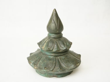 Chinese Bronze Pagoda Shape Cover