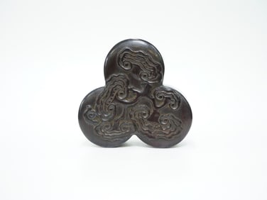 Chinese Carved Hardwood Archer’S Ring Covered Box