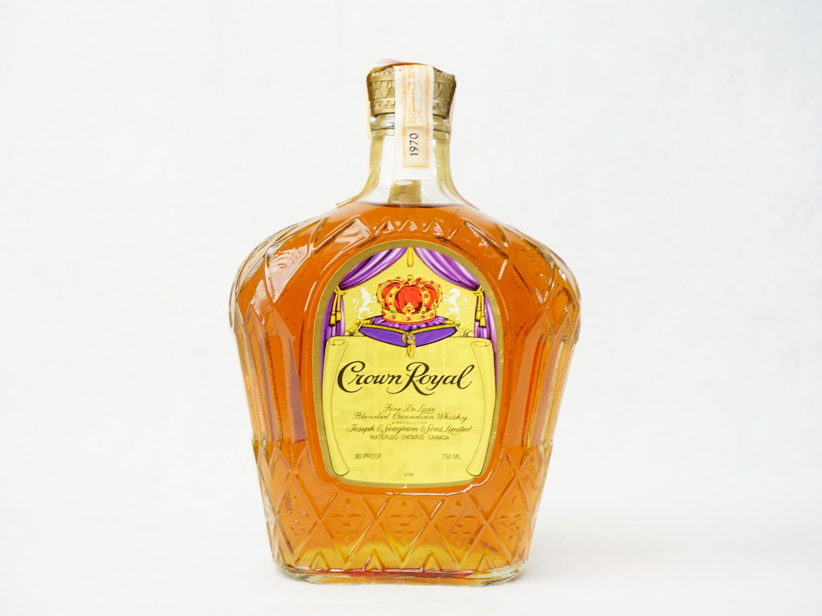 1974 Crown Royal 750ml Canadian Whisky Bottle