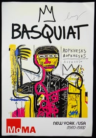 Attrib. to Jean-Michel Basquiat Signed Poster