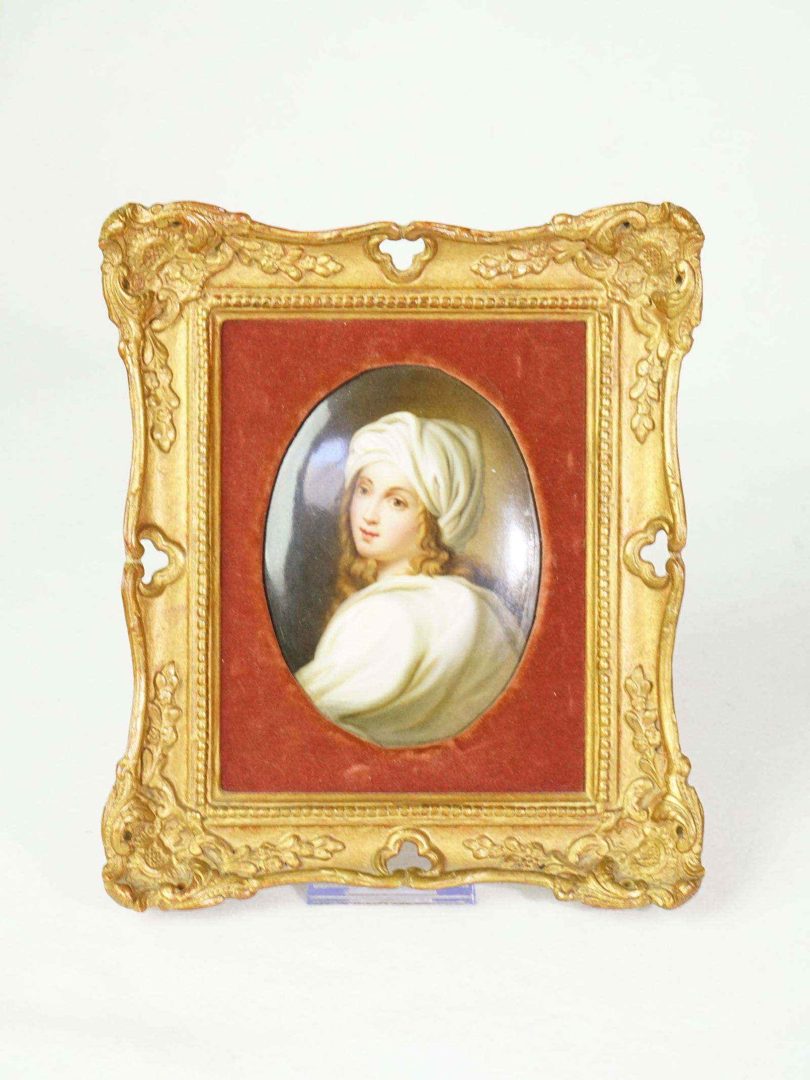 Rebecca Portrait Painting on Porcelain Gilt Wood Frame (1 of 4)