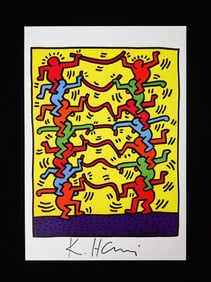 Attributed to Keith Haring, Signed Print