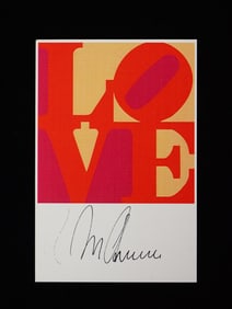 Attributed to Robert Indiana Signed Postcard