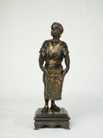 Bronze Blackamoor Figural Candle Holder