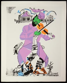Marc Chagall Print of Fiddler on The Roof
