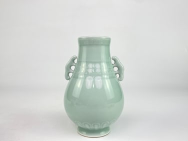 Chinese Celadon-Glazed Porcelain Vase