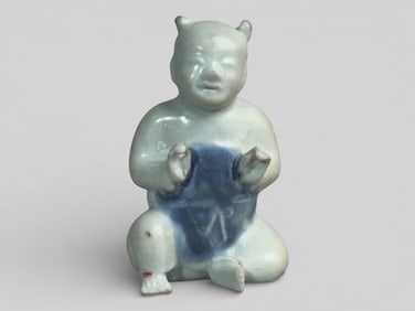 Chinese Ming Porcelain Figure of A Boy