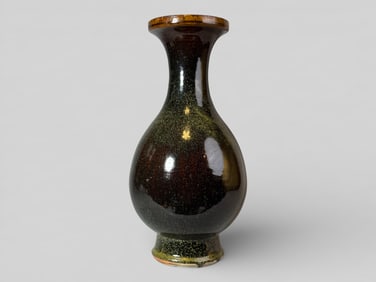 Rare Brown Teadust Glazed Porcelain Vase