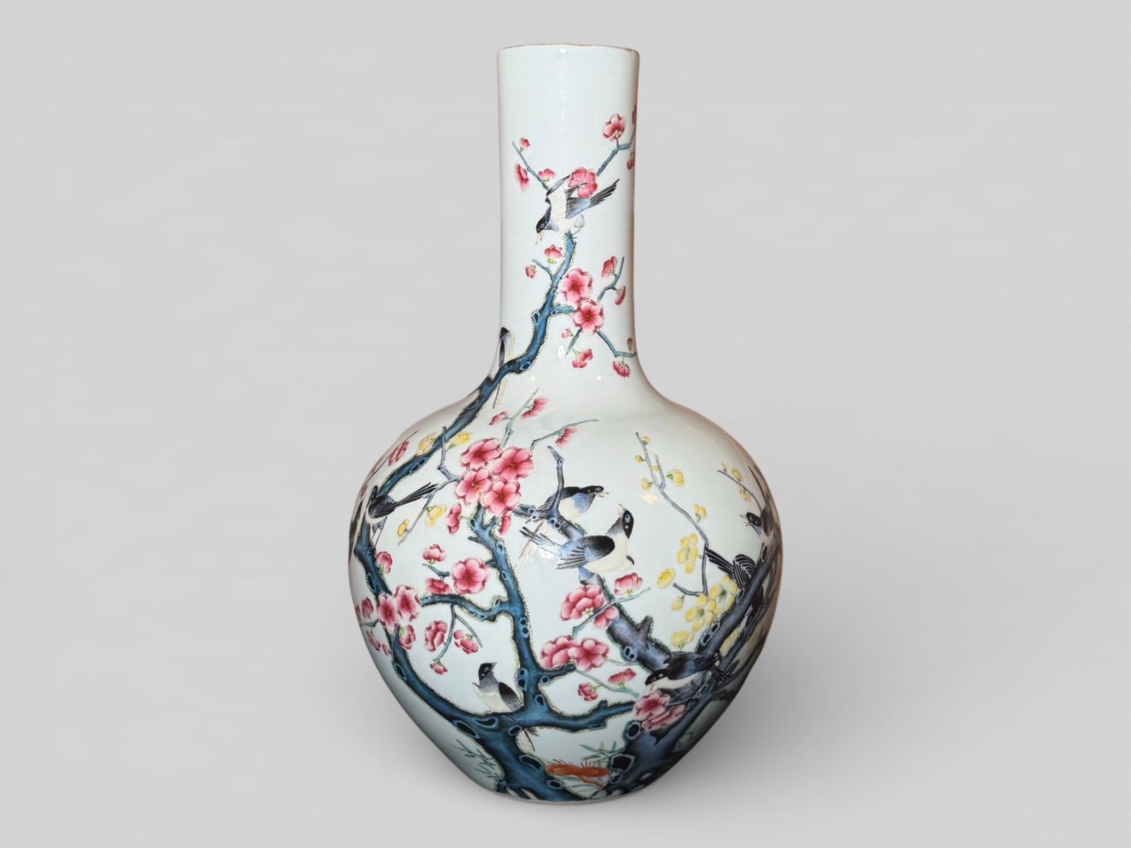 Chinese Famille Rose "Flowers and Birds" Porcelain Vase (1 of 13)