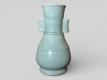 Chinese Celadon Arrow-Handled Porcelain Vase