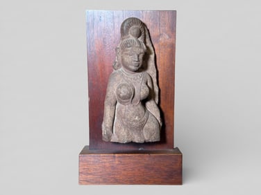 Antique Indian Sandstone Carving of Shiva