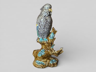 Japanese Studio Porcelain Parrot