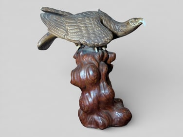 Japanese Studio Porcelain Hawk