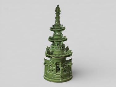 Japanese Celadon Porcelain Pagoda