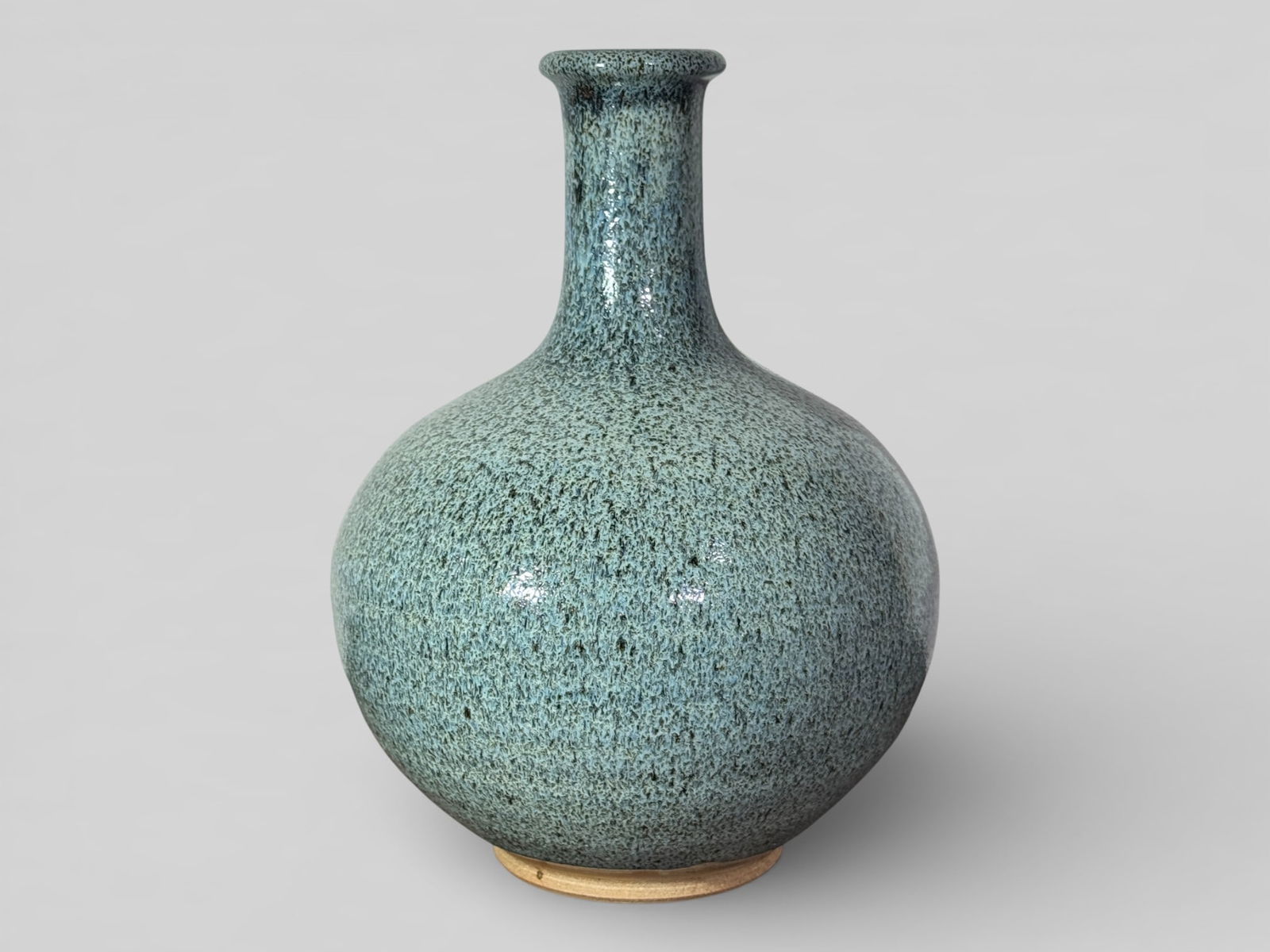 Japanese Studio Porcelain Vase With Robin Egg Glaze (1 of 11)