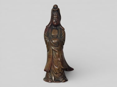 Japanese Bizen Kiln Porcelain Kuanyin