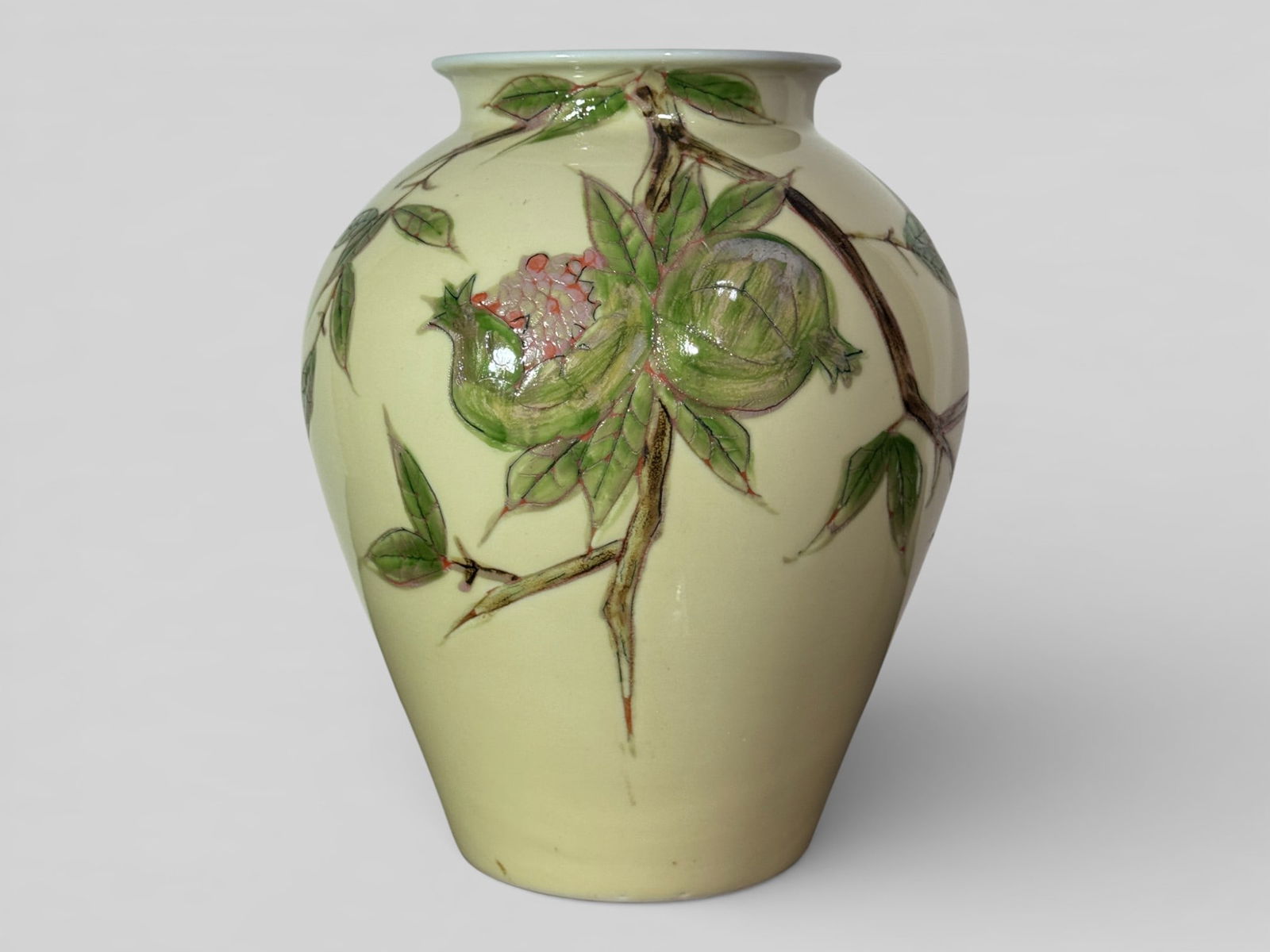 Japanese Studio Porcelain Vase With Pomegranate (1 of 8)
