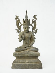 A Burmese Bronze Figure of Buddha,19th/20th Century