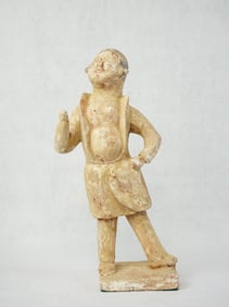 A Chinese Pottery Standing Figure,Tang Dynasty